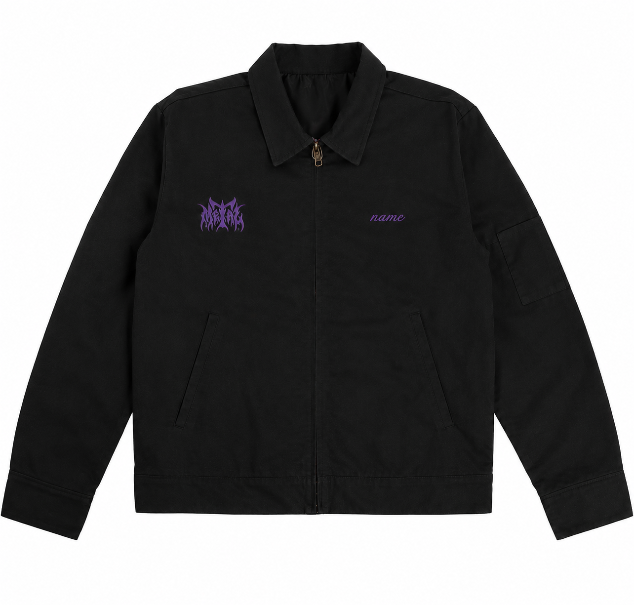 METAL TRUST IN CRUST TEAM JACKET BLACK/PURPLE LOGO PRE BOOK