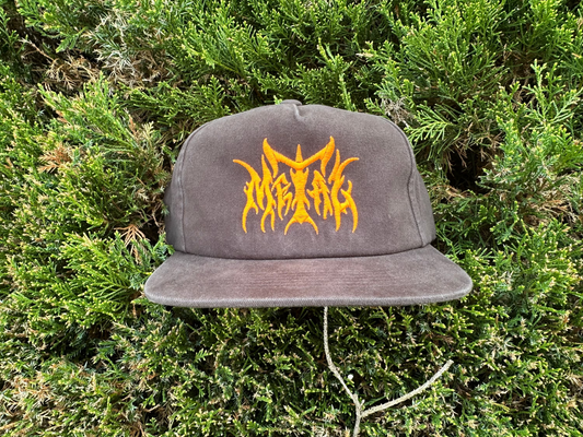 METAL LOGO GUN METAL GRAY/ORANGE HAT