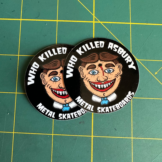 METAL WHO KILLED ASBURY DECAL 2 Pack