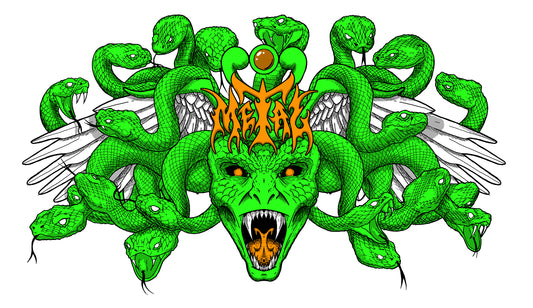 METAL MEDUSA LOGO STICKER