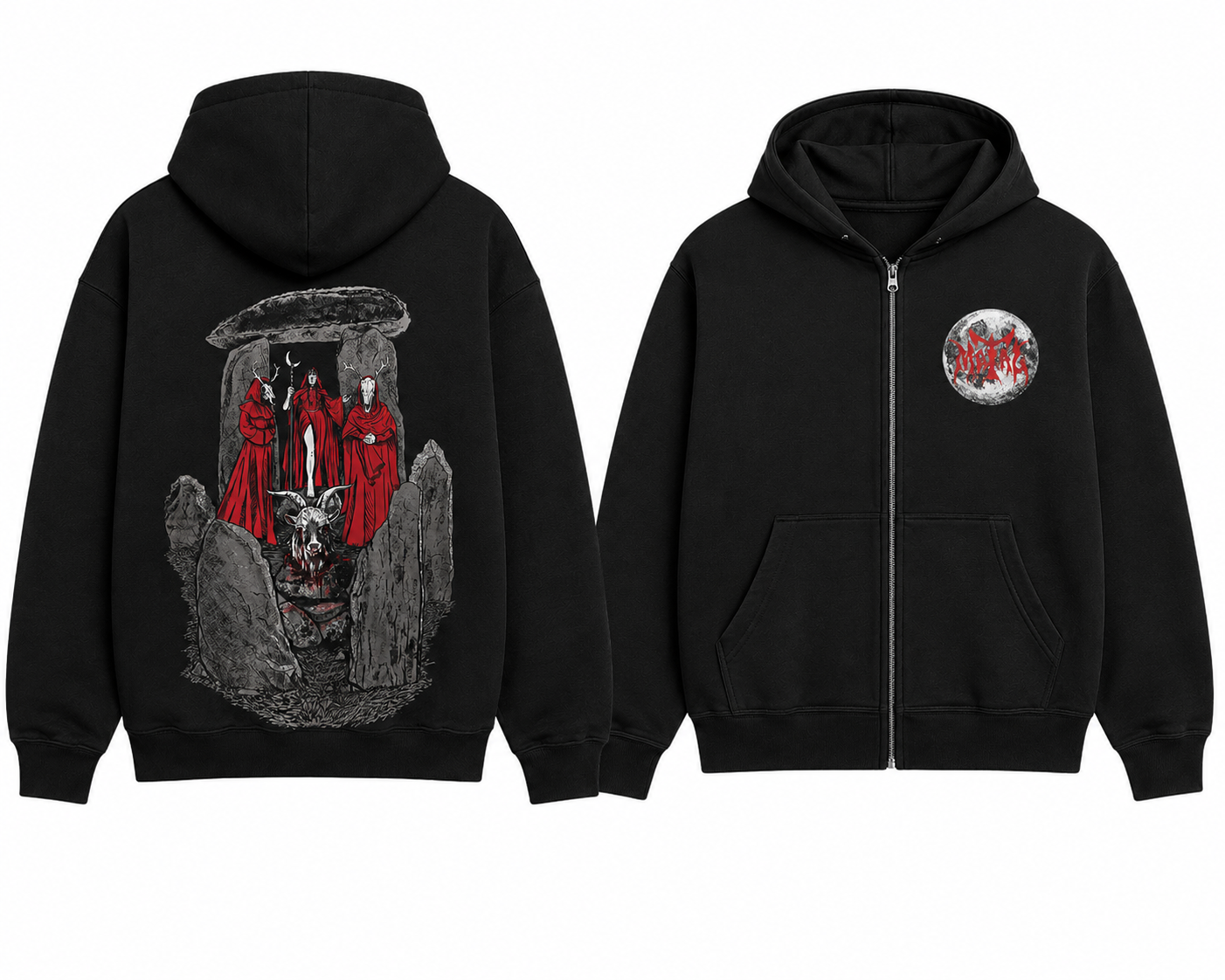 METAL Druids ZIP Hoodie Wholesale
