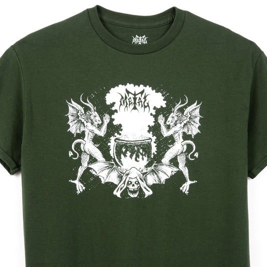 METAL CAULDRON T-SHIRT GREEN