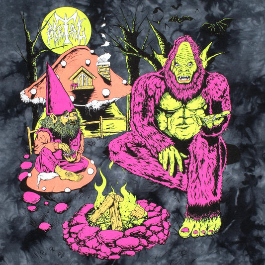 METAL GNOME MEETS BIGFOOT TIE DYE T-SHIRT